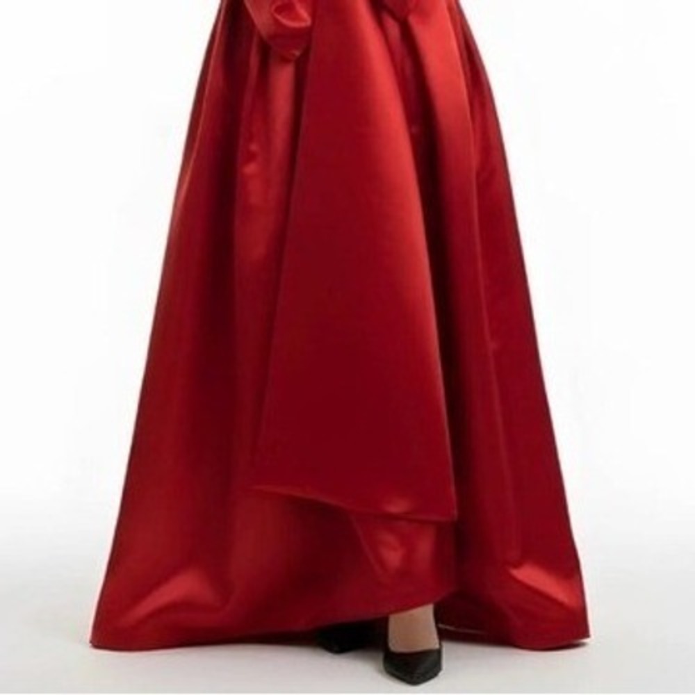 Nox‎ Anabel Red Satin Maxi Skirt Pleated Full Length Formal Evening Medium